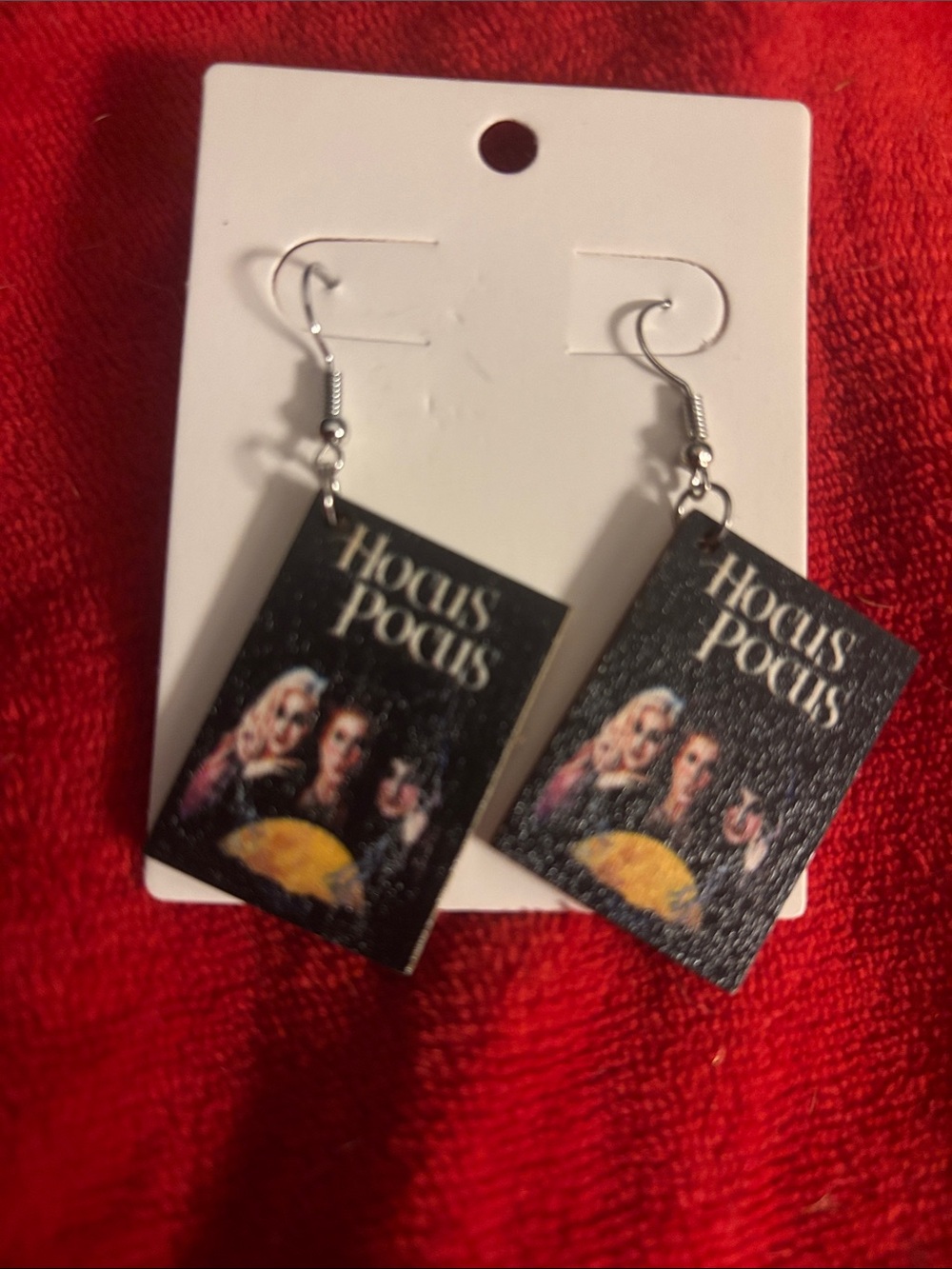 Hocus Pocus Black Novelty Earrings by